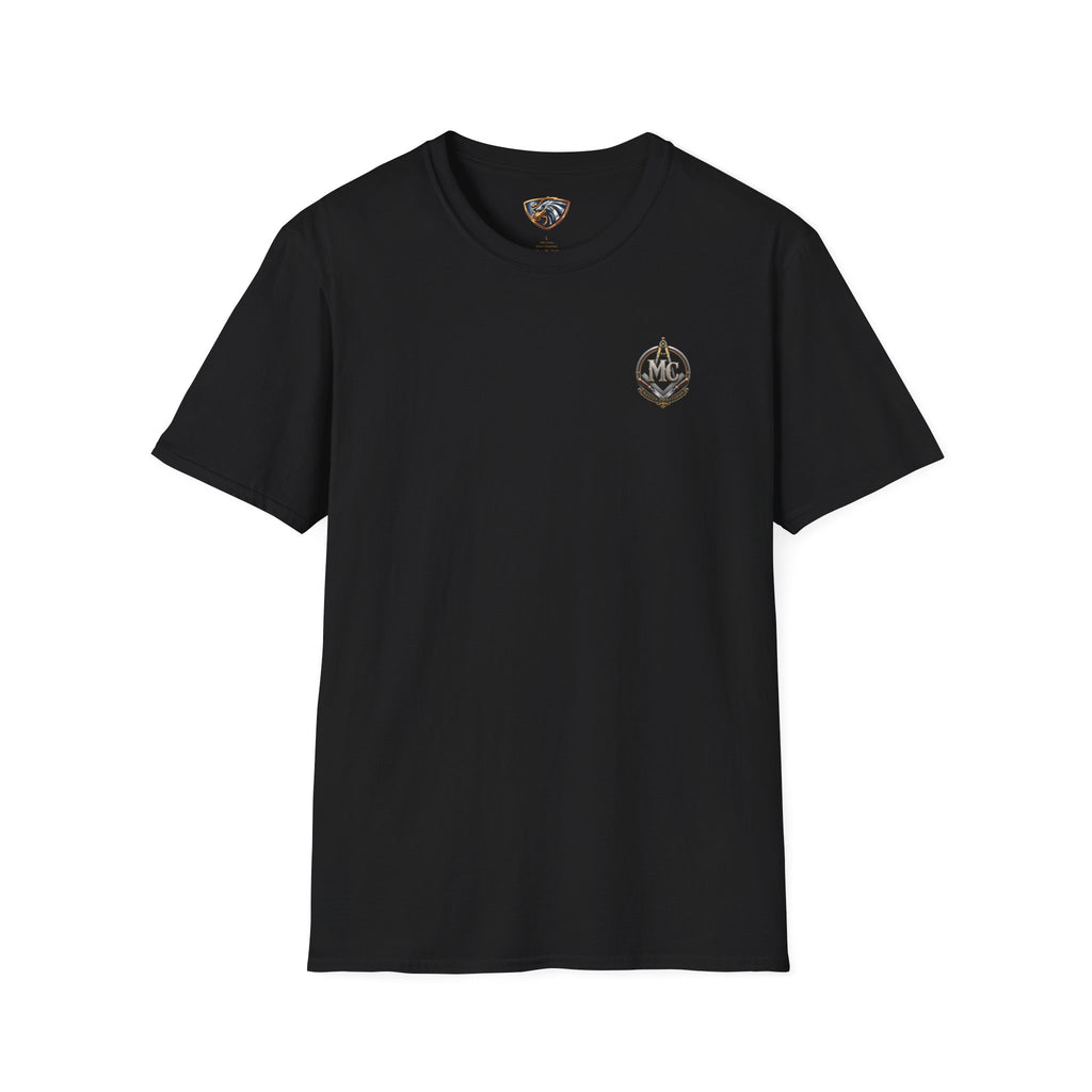 Minimal Nautical Compass T‑Shirt — Small Chest Anchor Emblem