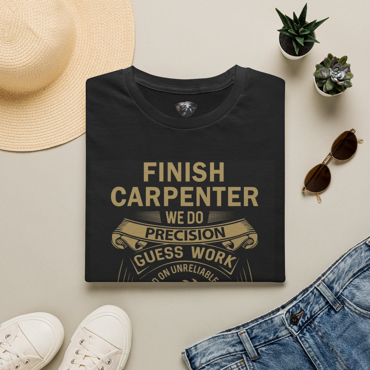 Finish Carpenter T-Shirt — Precision Craftsmanship Tee (We Do Precision Guess Work)