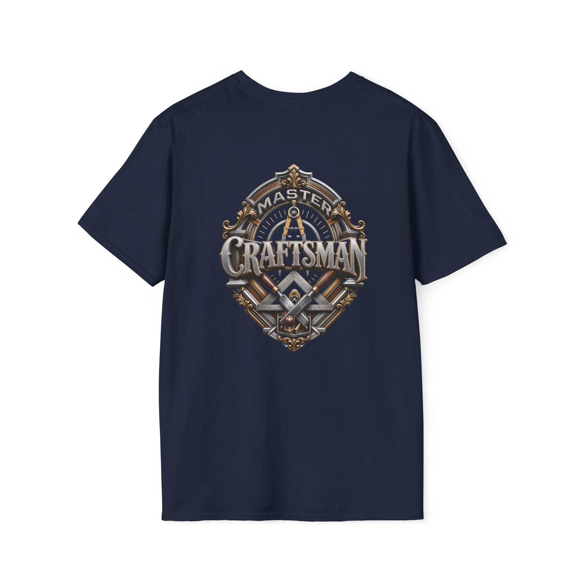 Minimal Nautical Compass T‑Shirt — Small Chest Anchor Emblem