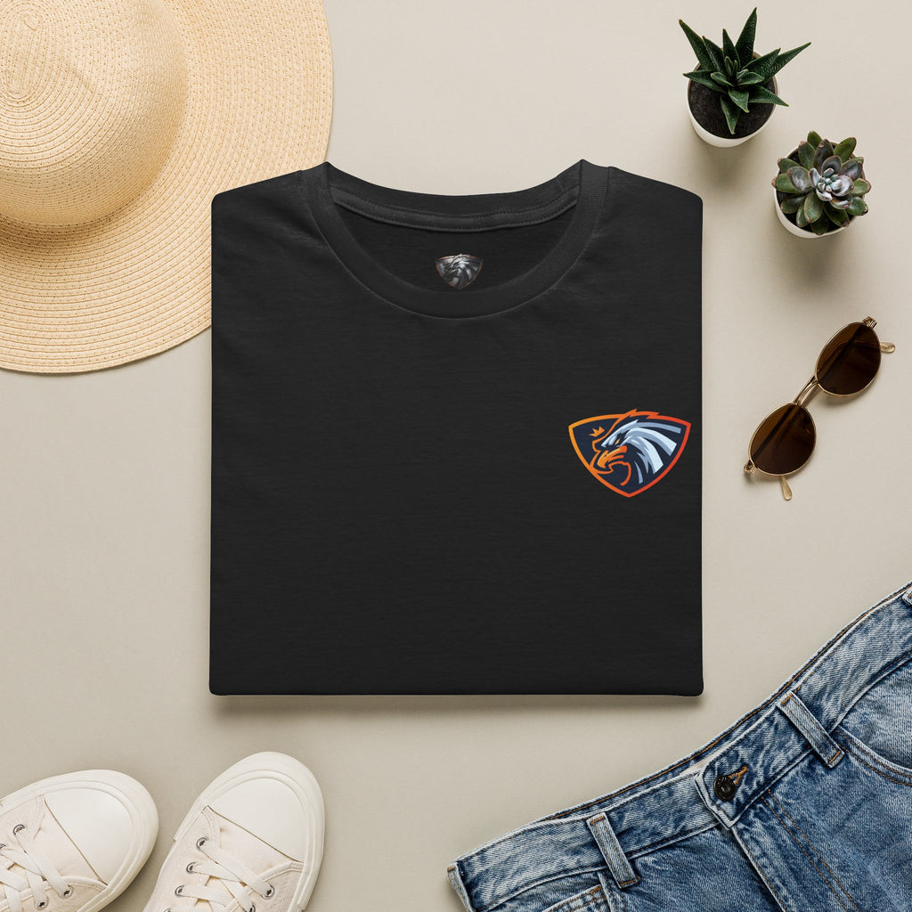 Eagle Shield Chest Logo T‑Shirt — Minimalist Patriotic Bird Emblem Tee
