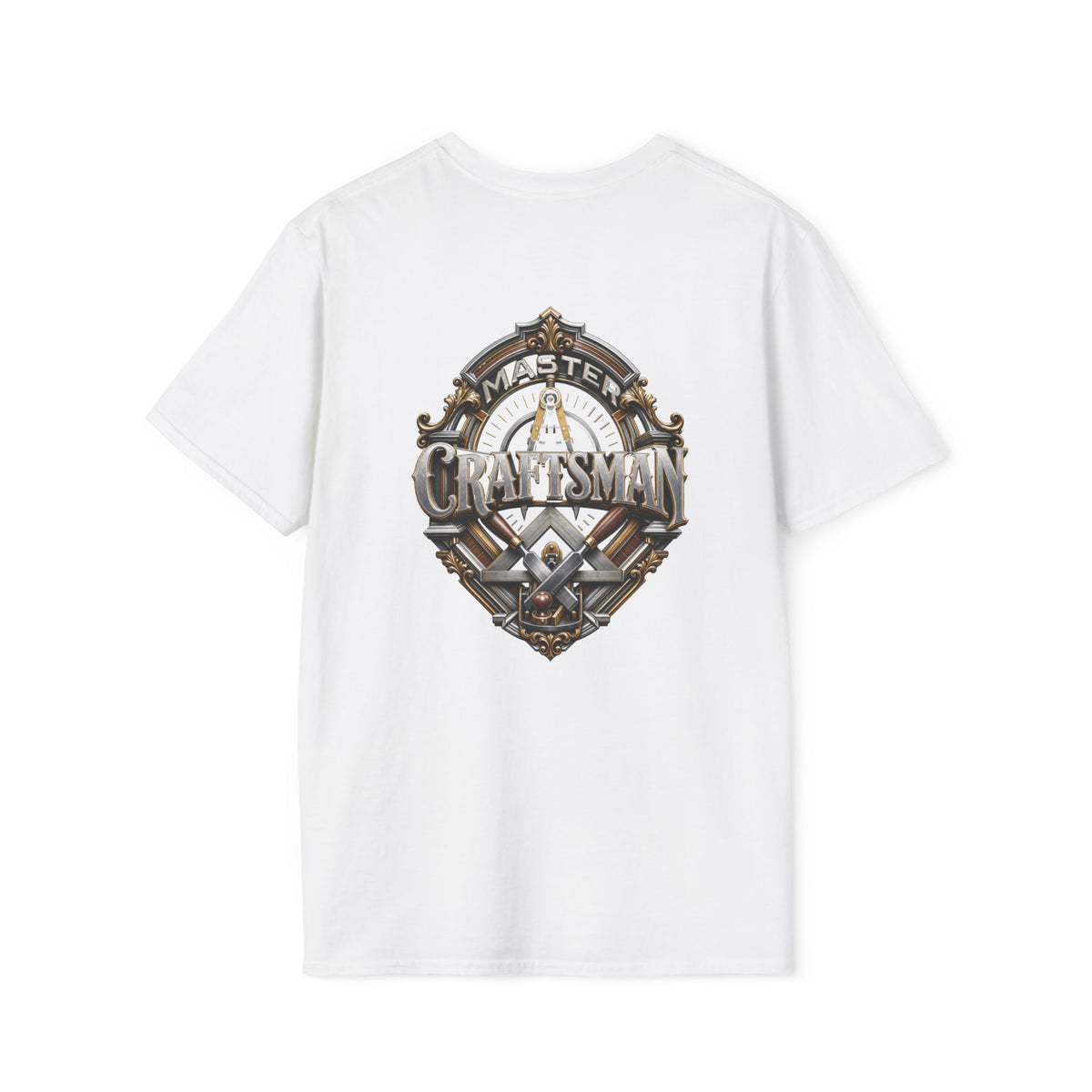 Minimal Nautical Compass T‑Shirt — Small Chest Anchor Emblem