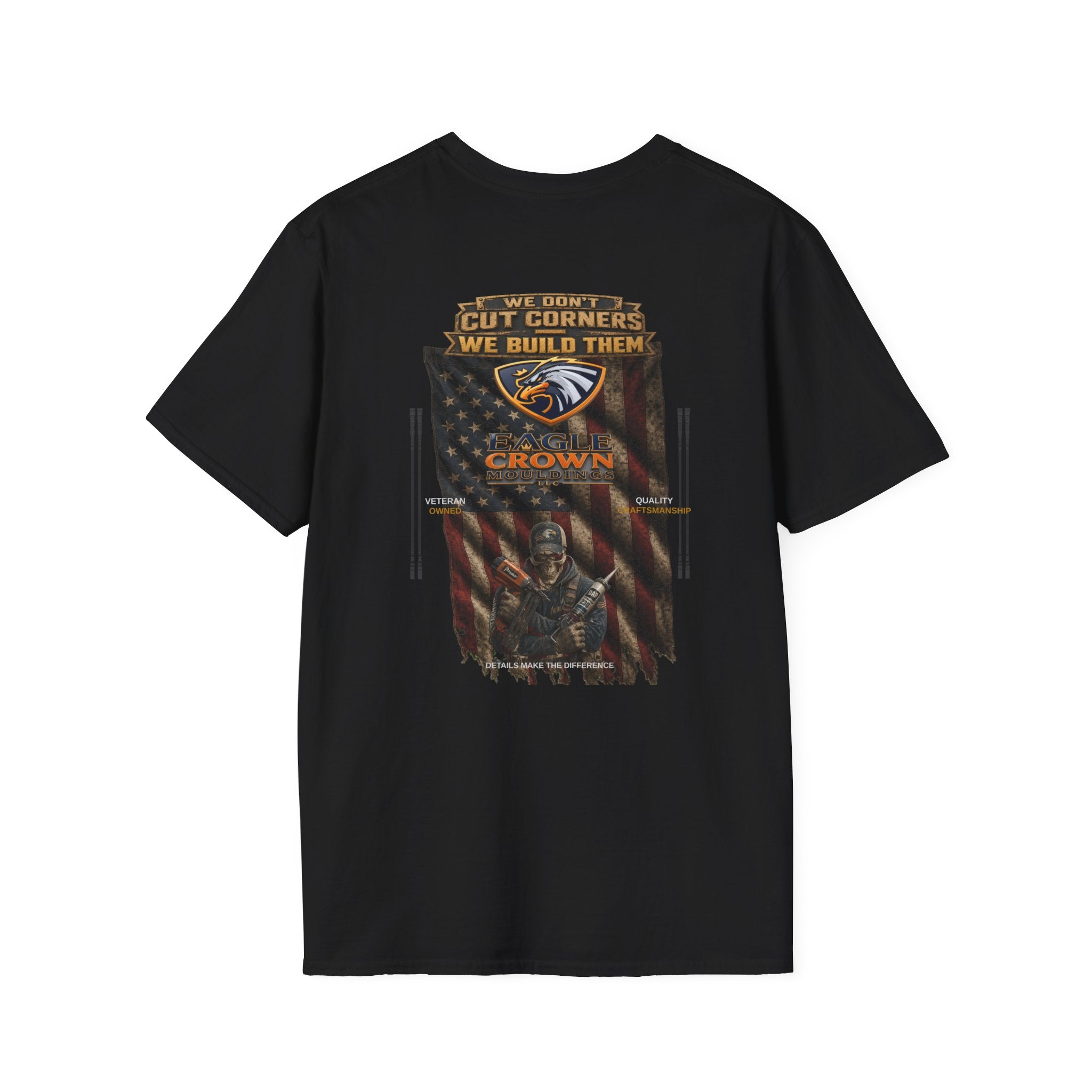 Eagle Shield Chest Logo T‑Shirt — Minimalist Patriotic Bird Emblem Tee