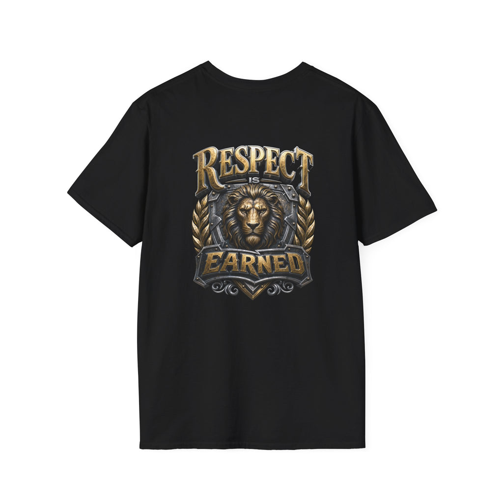 Respect Earned Badge T-Shirt — Vintage Shield Logo Tee