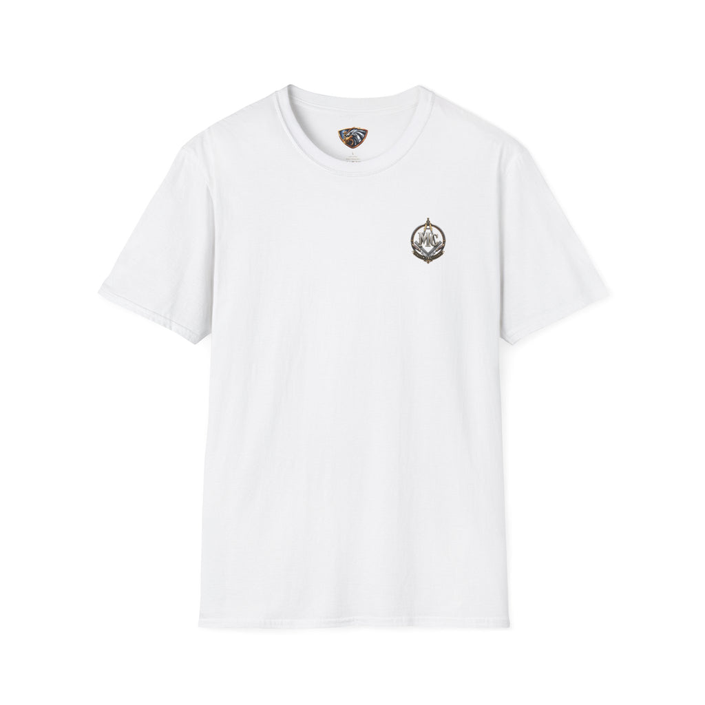 Minimal Nautical Compass T‑Shirt — Small Chest Anchor Emblem