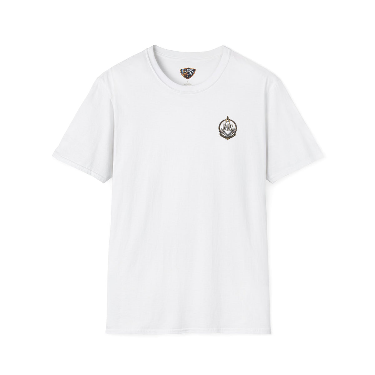 Minimal Nautical Compass T‑Shirt — Small Chest Anchor Emblem
